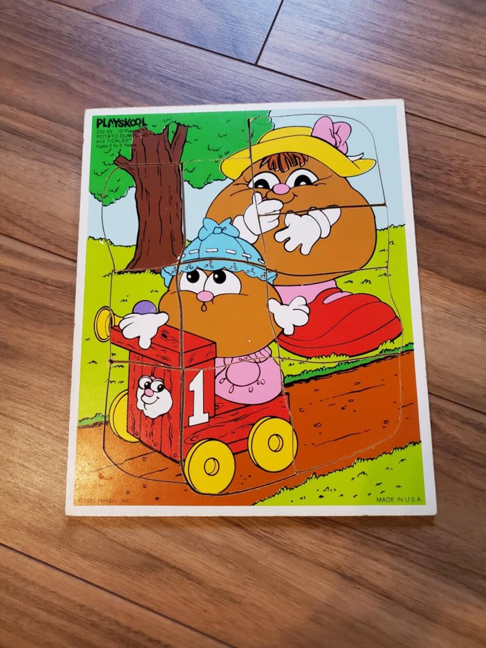 Vintage Playskool Potato Head Puzzle 252-03 10 Piece Wooden Puzzle (Ages 2–4)